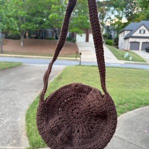Sac à main rond au crochet, Sac réutilisable en tricot, Sac de marché en acrylique souple, Sac boutonné en tissu, Cartable en fil crocheté, Sac à main écologique pour téléphone