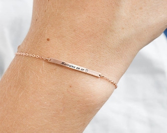 Bracciale con nome personalizzato, Braccialetti d'argento per le donne, Bracciale con due nomi, Bracciale con nome per bambini, Bracciale personalizzato