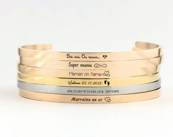 Personalisierte Armreif, anpassbare Armband, paar Armband, Mama Armband, Patin, Zeuge Geschenk, Vornamen Armband, Weihnachtsgeschenk