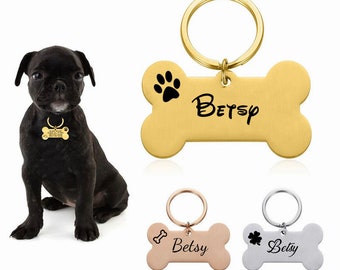 Customizable Engraving Bone Identity Medallion - Personalized Engraved Dog Cat Animal Medallion - Personalized Laser Engraving