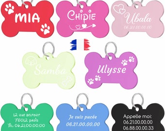 Médaille Chien gravure personnalisé Étiquettes d'Identification Vierges en Aluminium en Forme d'Os pour Chien Pet Tag Médaille Chien Gravure