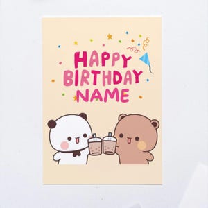 Bubu Dudu | Bubu and Dudu Card | Cutesy Card | Greeting Card | Blank Card | Custom Birthday Card | Personalized Card | Personalised Bubu