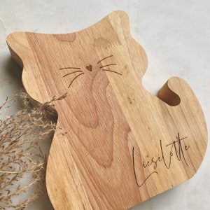 Personalisierte Spardose Katze aus Holz – Mit Lasergravur – Einzigartiges Geschenk für Kinder zum Sparen lernen