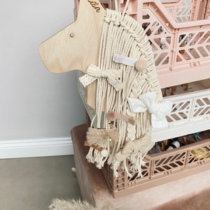 Hair clip storage personalized wooden horse image 3