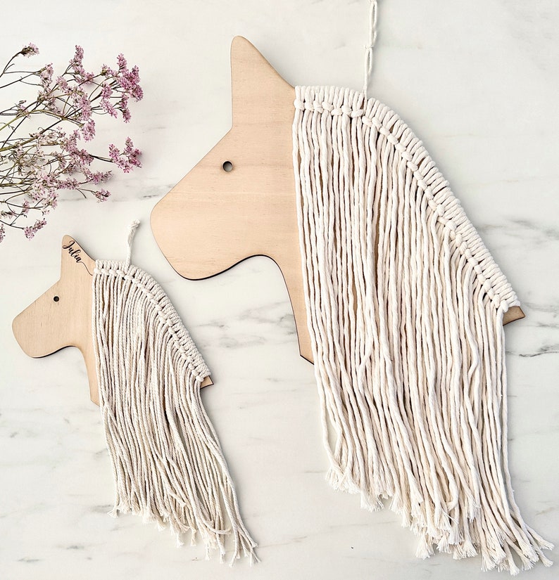 Hair clip storage personalized wooden horse image 6