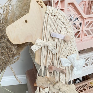 Hair clip storage personalized wooden horse image 5