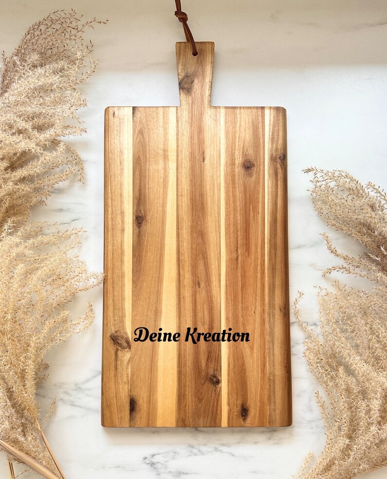 Tabla de cortar grande personalizada, hecha de acacia, regalo de boda, regalo de pareja con corazón para la boda, el ingrediente secreto siempre es el amor eigene Kreation