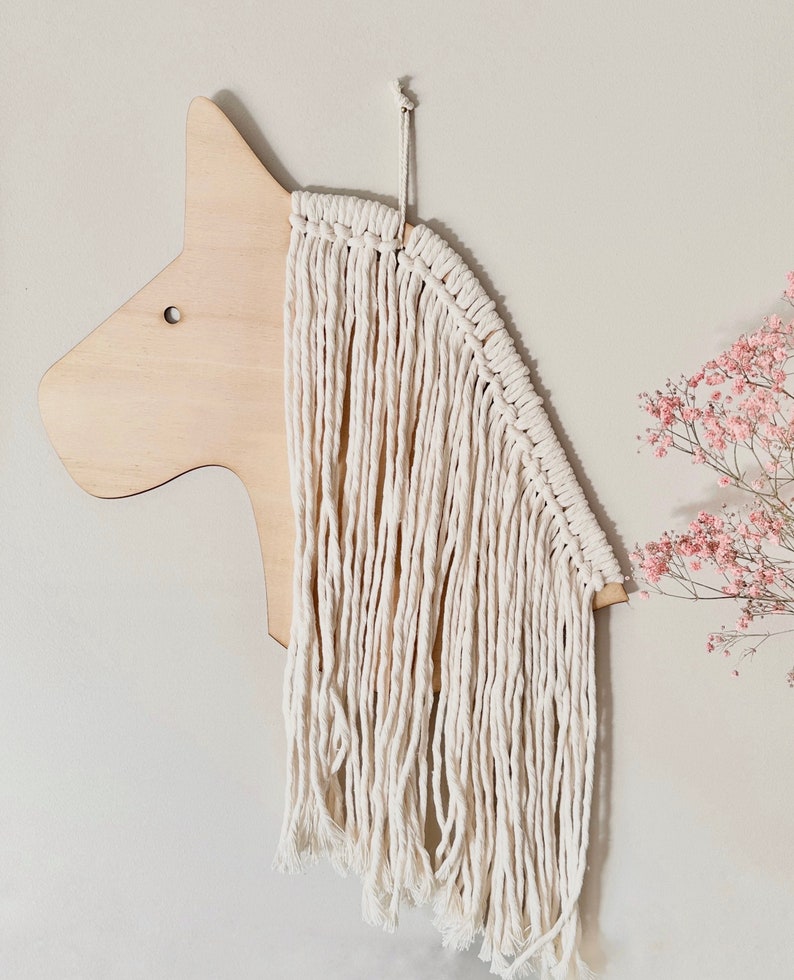 Haarspangenaufbewahrung personalisiert aus Holz Pferd groß 36x40