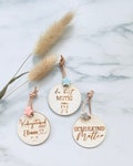 Small wooden keychain for school bags - personalized / schoolchild / gift for boys and girls / first day of school / kindergarten