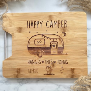 Tabla de cortar camper con grabado personalizado para la familia camper, vanlife, caravana, nos encanta acampar, para los trotamundos