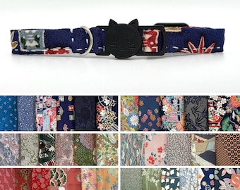 Kimono Silk Cat Collar (Vintage/ Upcycled Pet Collars)