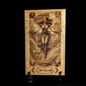 Carta decorativa del tarot El Mundo