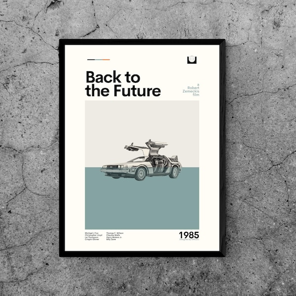 Back to the Future, Mid Century Modern, Movie Poster, Retro, Print Set, Mid Century Art, Digital Download