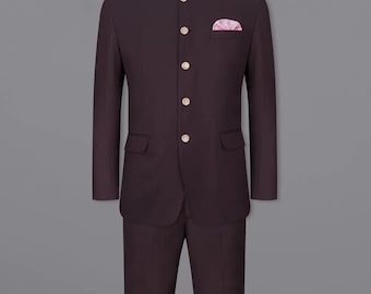 Indischer ethnischer Jodhpuri-Anzug für Männer, Designer Bandhgala-Anzug Mann, Premium-Anzug für Bräutigam, Jodhpuri-Anzug für Trauzeugen, Prinz-Kragen-Blazer