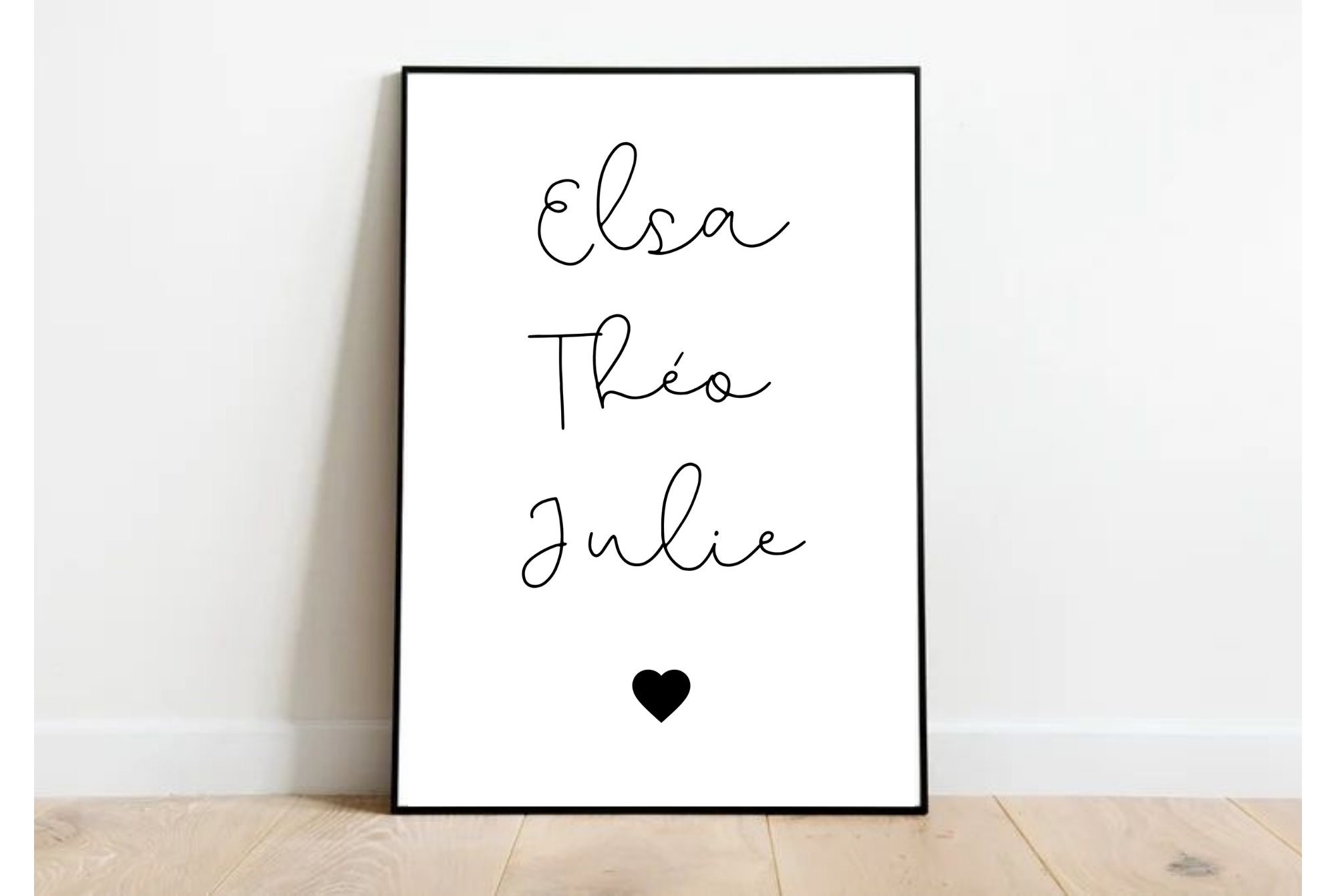 Affiche Multi Prénoms Personnalisable