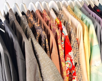 Mystery Vintage Box 10x Japanese Kimono's - Random Sorting Bulk Lot Retro Clothing Curated Original Vintage Wholesale Bundles to Resell