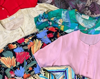 Mystery Vintage Box 10x 90s Blouse - Random Sorting Bulk Lot Retro Clothing Curated Original Vintage Wholesale Bundles to Resell