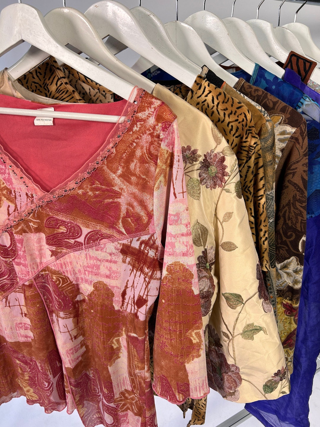 10x Vintage 90s Y2K Tops Mix Bulk Lot Retro Clothing Curated Original