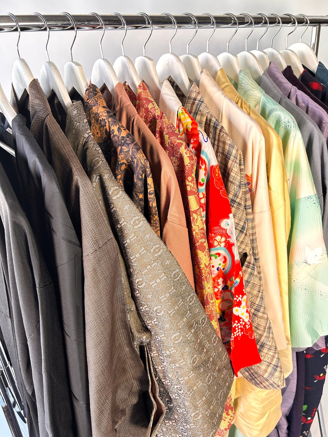 Mystery Vintage Box 10x Japanese Kimono's Random Sorting Bulk Lot Retro