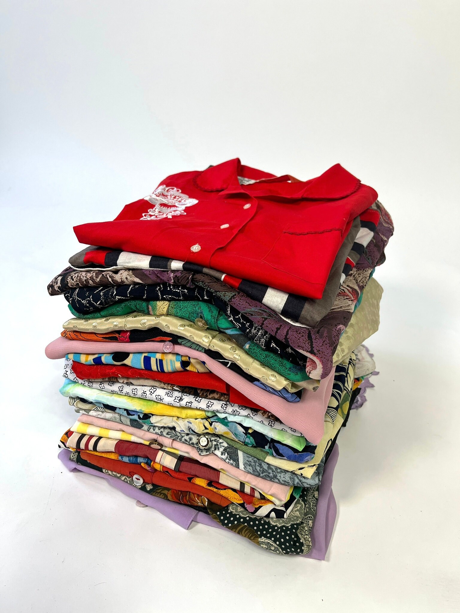 Mystery Vintage Box 10x 90s Blouse Random Sorting Bulk Lot Retro