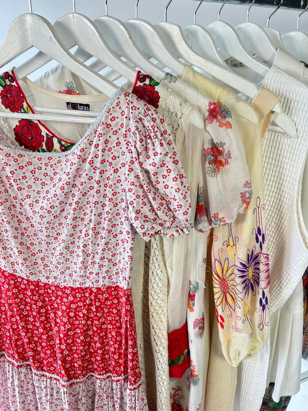 10x Vintage 60's 70's Mix Bulk Lot Retro Kleding Samengestelde