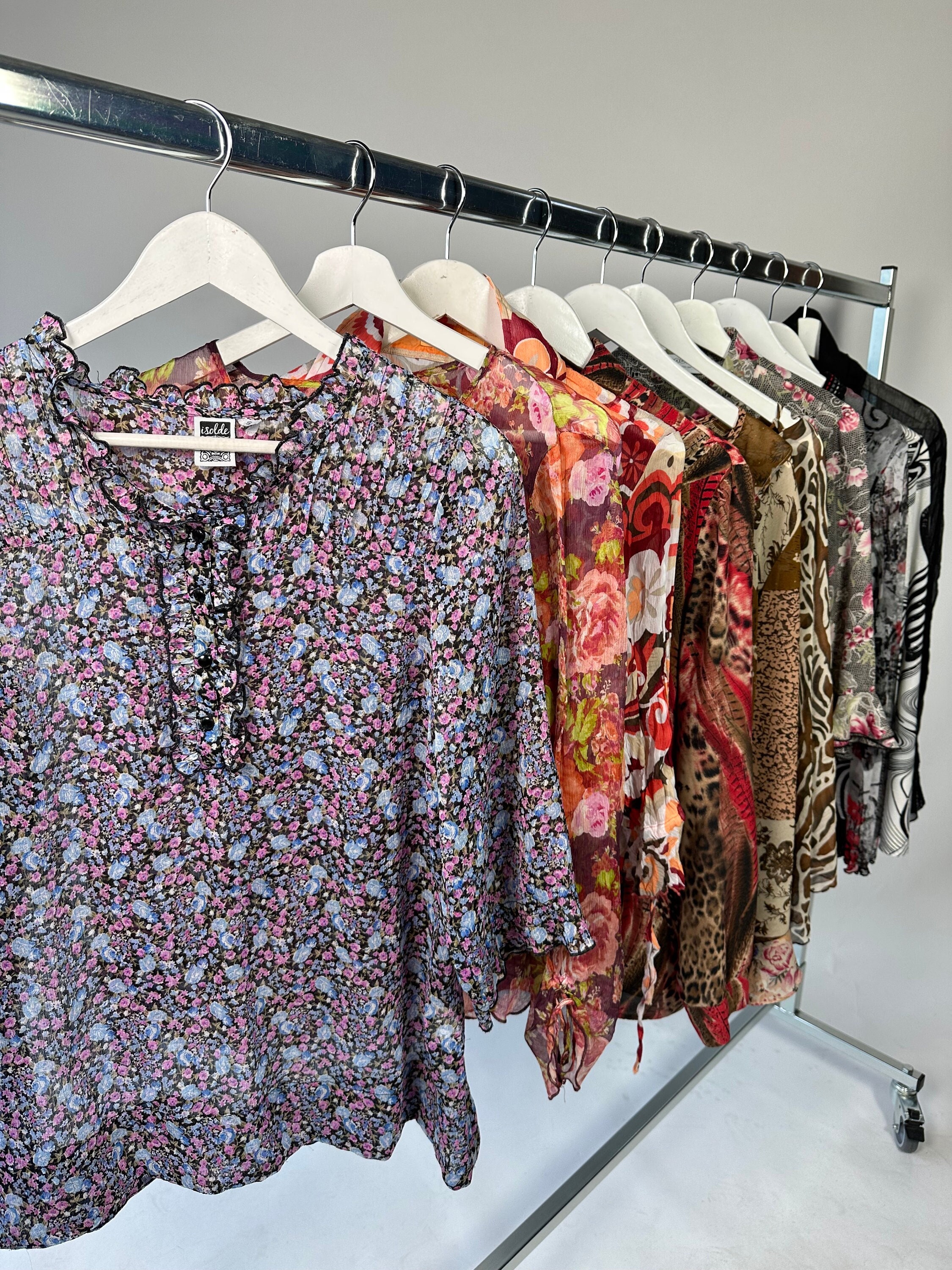10x Vintage Y2K Blouse Mix - Bulk Lot Retro Clothing - Curated 