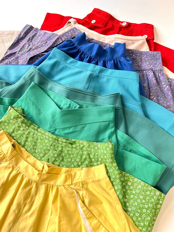 Mystery Vintage Box 70's A-line Summer Skirt - Ra… - image 1