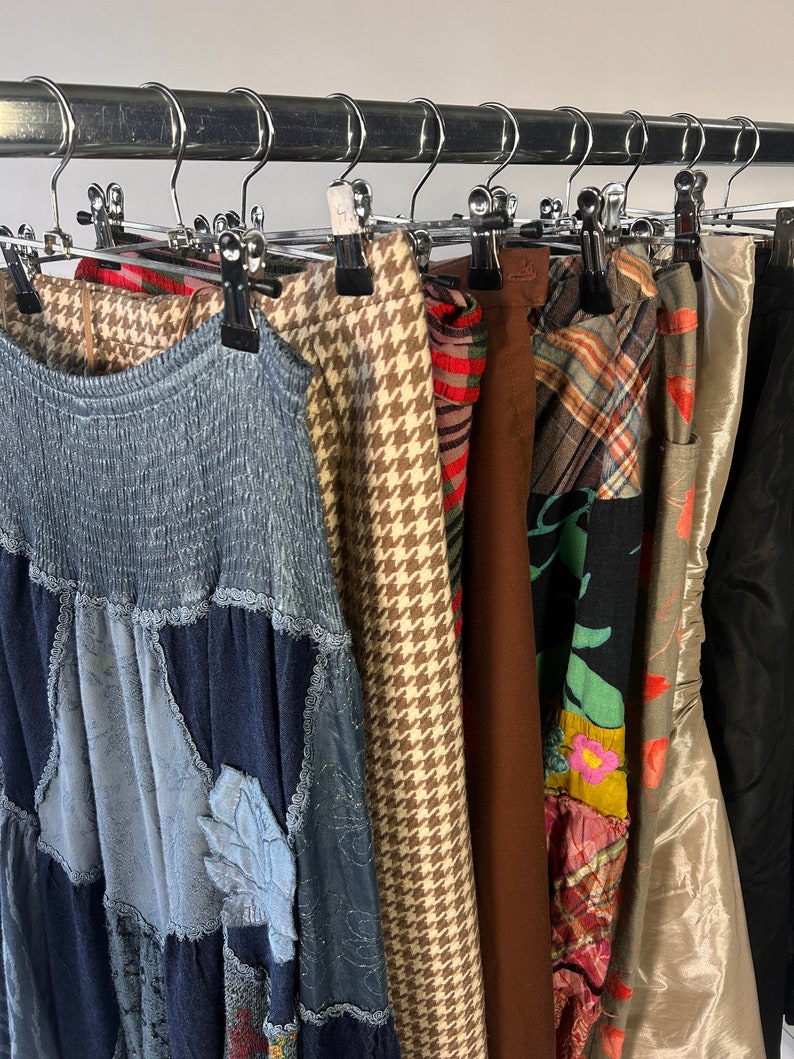 10x Vintage Y2K, 70s & 90s Skirts Mix Bulk Lot Retro Clothing Curated