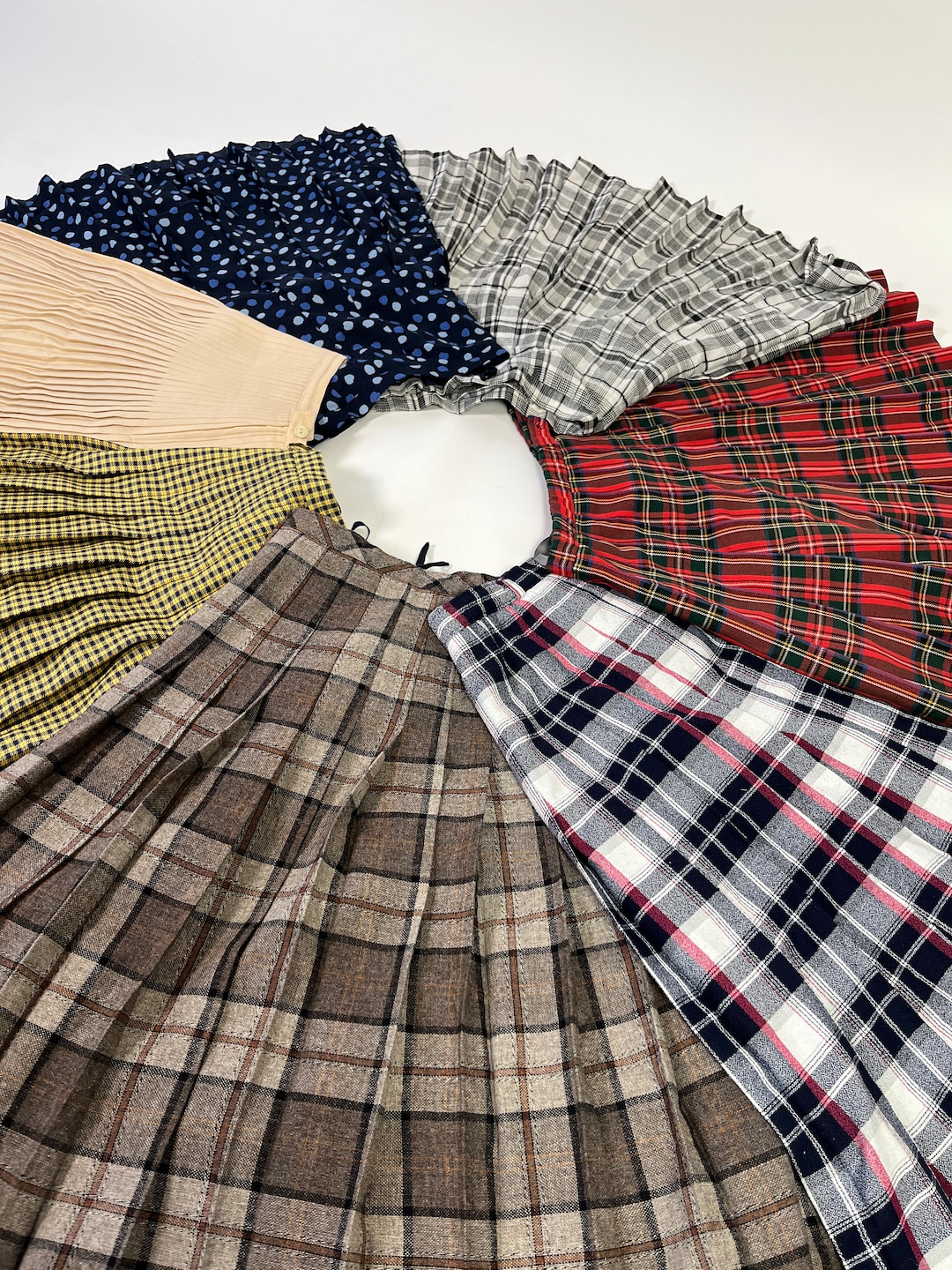 Mystery Vintage Box 10x Pleated Winter Skirts Random Sorting Bulk Lot