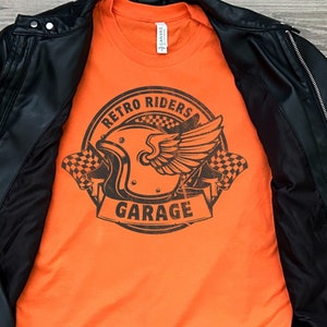 Motorcycle Retro Riders Garage Shirt, Motorcycle Gift for Girl, Gift for Sister, Motorcycle Gift for Him, Biker Babe Shirt, Biker Chick