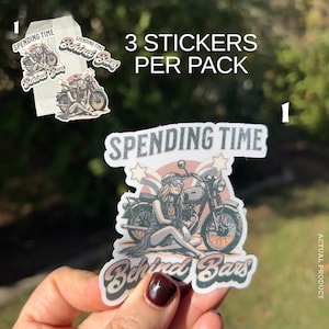 Motorcycle Sticker Pack, Motorcycle Gift for Girl, Biker Stickers, Biker Babe Vintage Inspired Decals, Biker Hippie Chick, Helmet Decals