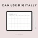 Blank Monthly Calendar PDF Printable, A4/A5/US Letter Sizes, Minimalist ...