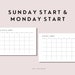 Blank Monthly Calendar PDF Printable, A4/A5/US Letter Sizes, Minimalist ...