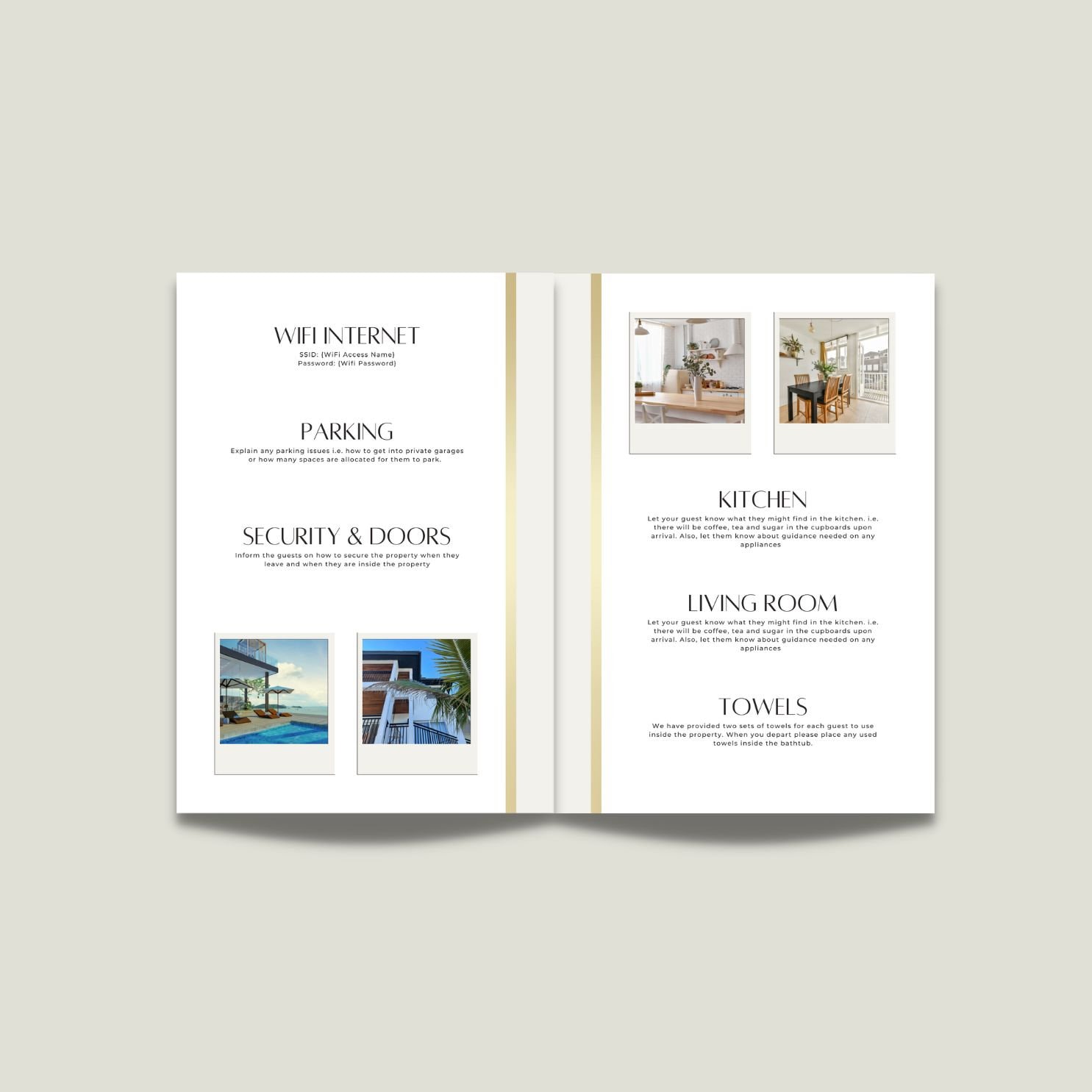 Airbnb Welcome Guest Book Template | Editable Airbnb Canva Template ...