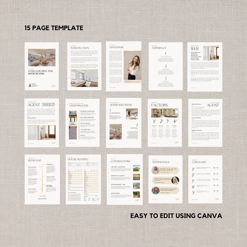 Real Estate Buyers Guide, Luxury Real Estate Marketing Template Bundle ...