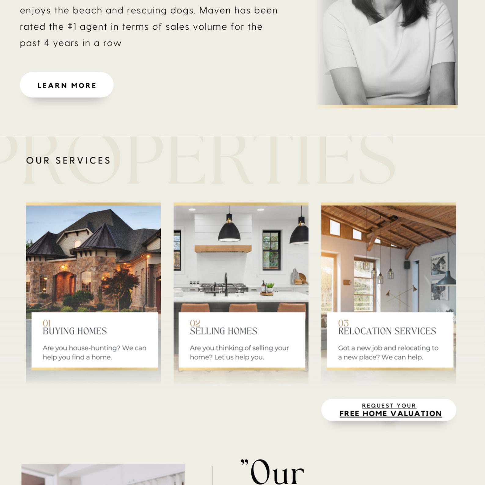 6 Page Website Template for Realtors, Mortgage Loan Officers, Real
