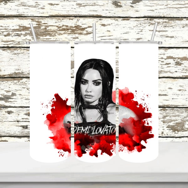 Demi Lovato Rock Tumbler Wraps 20 OZ - PNG Instant Download -HQ Datei