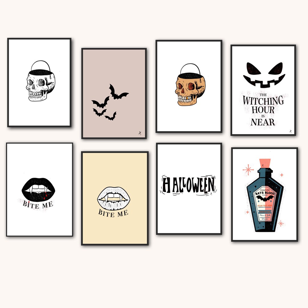 Halloween Art Mega Bundle Set | Set of 10 PRINTABLES | Halloween Decor ...