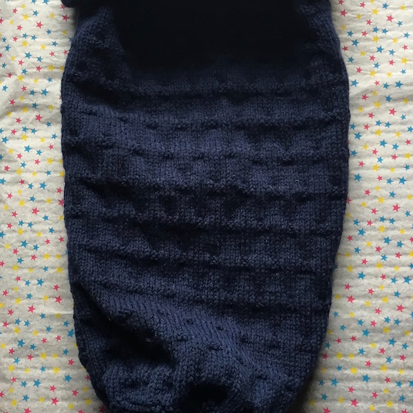 Cocon de naissance bleu marine, chaussette d’emmaillotage, nid d’ange de la naissance à 3 mois