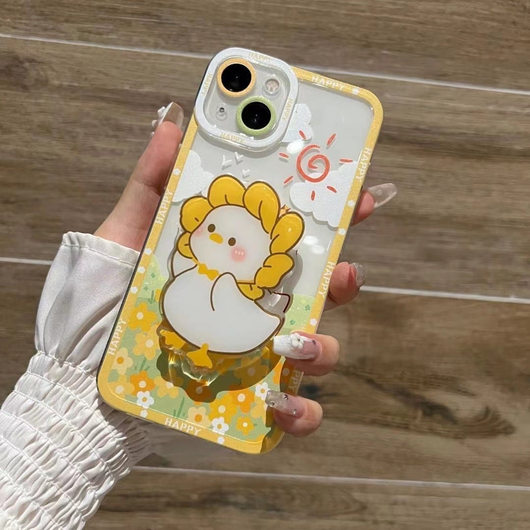Lovely Baby Duck Case With Cute Stand Holder iPhone Case for Etsy