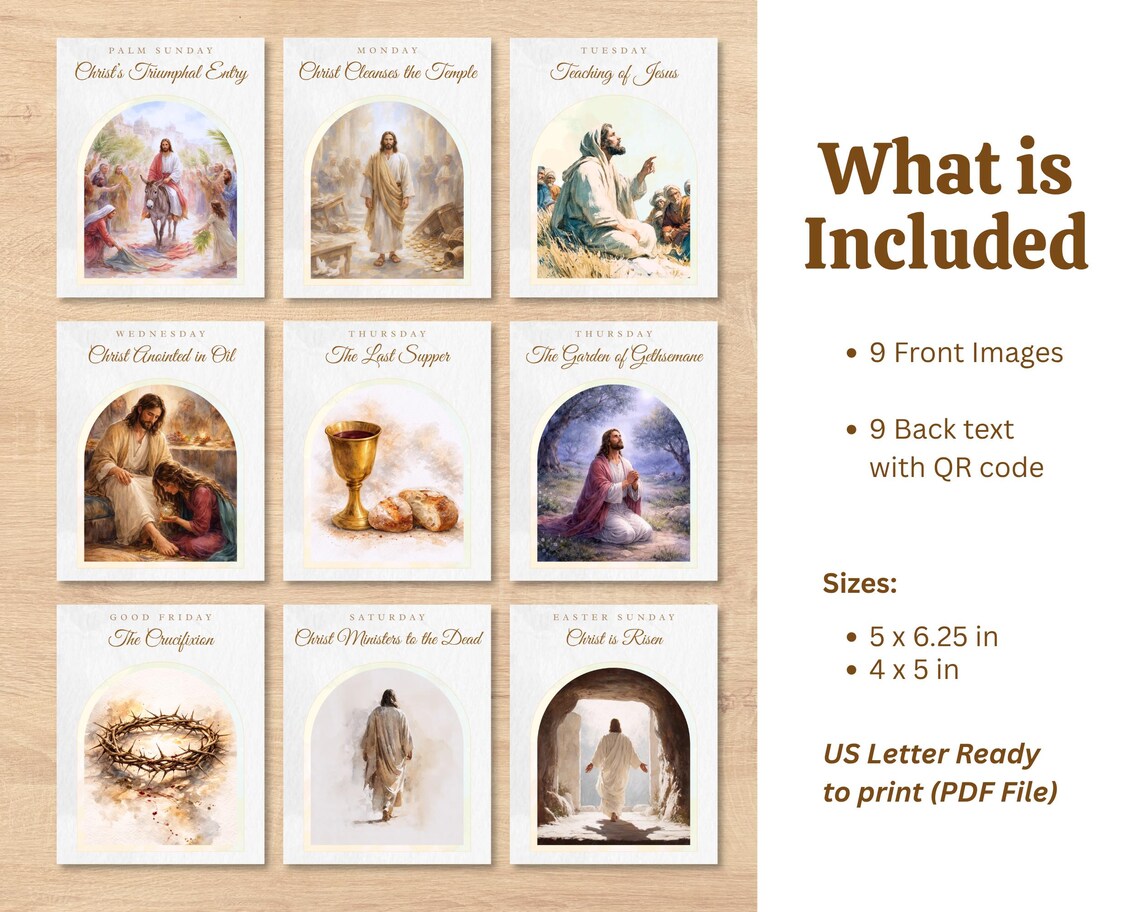 LDS Holy Week Study Cards | Scripture Devotional (instant Download) - Etsy