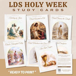 Cartes d'étude SDJ pour la Semaine sainte | Dévotion aux Écritures (téléchargement instantané)
