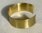 Pure Brass cuff bracelet, Brass jewellery, Solid concave Brass Cuff, Wide Brass cuff bracelet without pattern