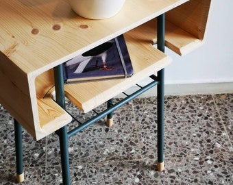 Table d’appoint, Table de nuit design propre, Table de chambre à coucher, Contemporain, Table d’appoint, Meubles de chambre