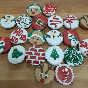 25 small christmas dog cookies,bulk buy