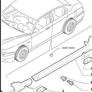 Alfa Romeo 156 GTA Fram Vänster Sidokjol Yttre List 156036560 bild 9