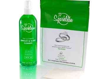 Sparklean - Ultimate Medium Cleaning Kit Bundle -16 oz Bottle & Polishing Cloth