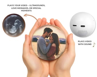 2026 New Christmas Memory Sphere Lamp, 2.7" Crystal Ball Video Player Memory Orb Lamp, Personalized Uploadable Videos & Photos, White , NMK1