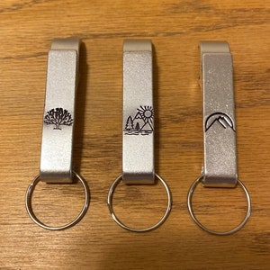 Keychain Bottle Opener - Aluminum Bottle Opener - Outdoor Bottle Opener image 1