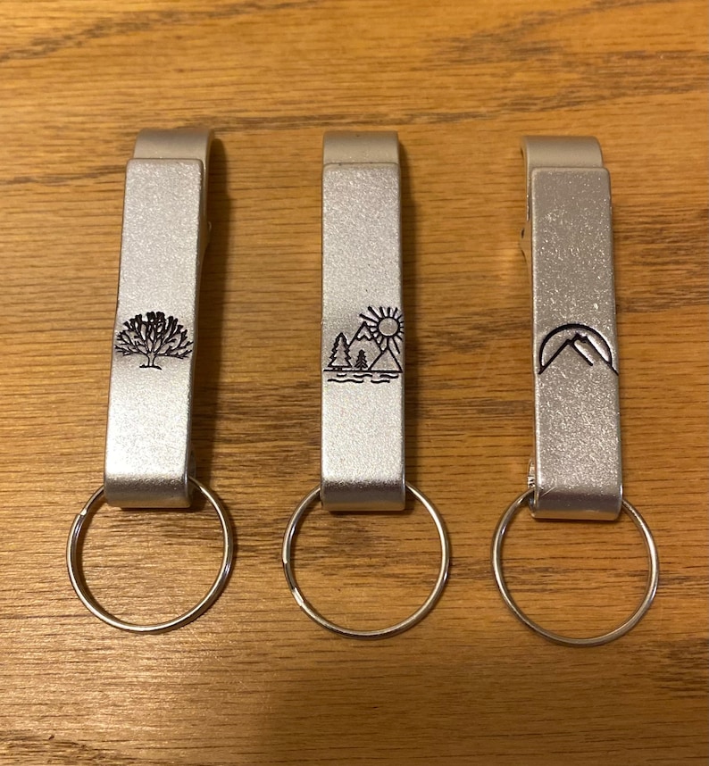 Keychain Bottle Opener - Aluminum Bottle Opener - Outdoor Bottle Opener image 1
